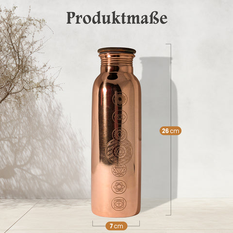 Kupferflasche Chakra, 900 ml