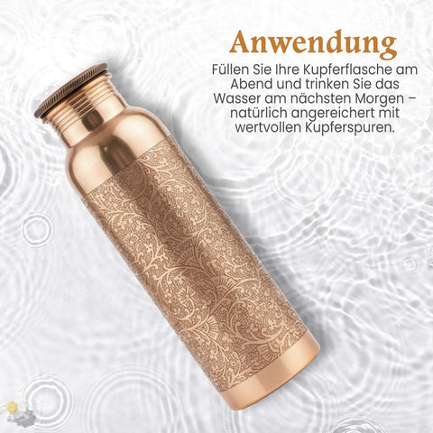Kupferflasche Flower, 900 ml