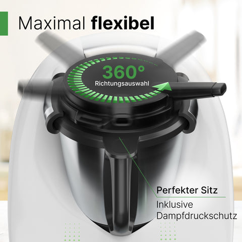 DampfPRO - Dampfumleiter mit integriertem Filter für Dunstabzugshauben / Inselhauben und Muldenlüfter passend für den Thermomix TM5 & TM6