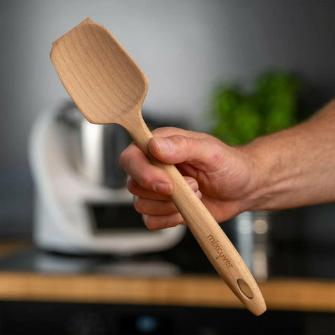 Nachhaltiger Holz-Spatel für Thermomix TM6,TM5,TM31 Drehkellenspatel Teigschaber