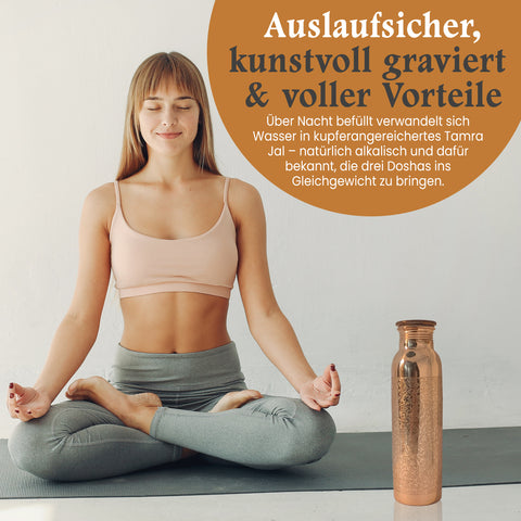 Kupferflasche Flower, 900 ml