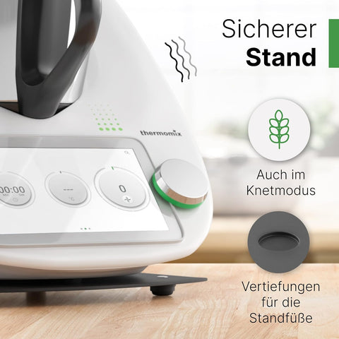 Gleitbrett kompatibel mit dem Thermomix TM6 / TM5 in schwarz