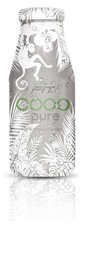 Coco pure, Pures Kokosnusswasser in der Glasflasche, 280 ml, Bio