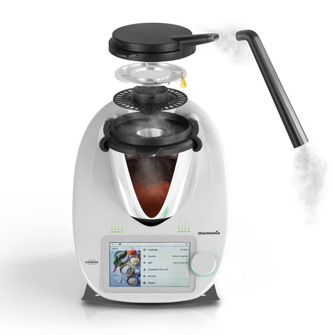 DampfPRO - Dampfumleiter mit integriertem Filter für Dunstabzugshauben / Inselhauben und Muldenlüfter passend für den Thermomix TM5 & TM6