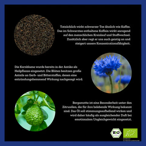Earl Grey Deluxe - Schwarzteemischung mit Kornblumen - 50g - Bio