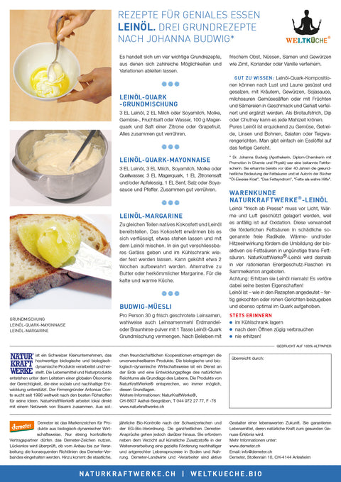 Leinöl nativ 250 ml Demeter