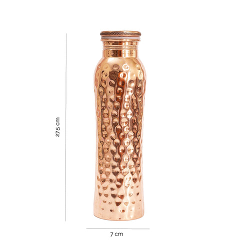 Kupferflasche gehämmert CURVE, 900 ml