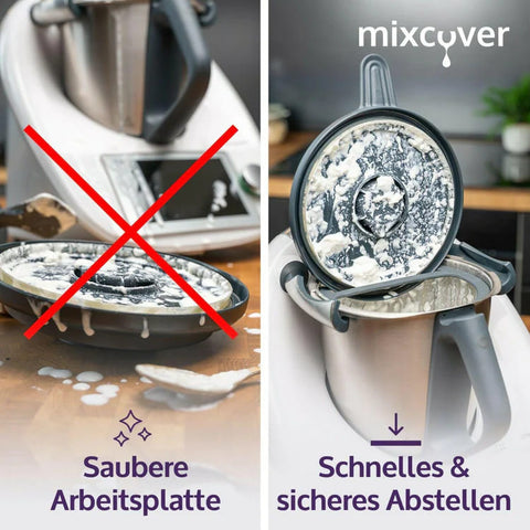 Deckelhalter und Abstreifhilfe kompatibel mit Vorwerk Thermomix TM6 TM5 TM31