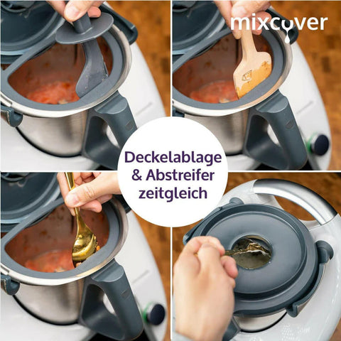 Deckelhalter und Abstreifhilfe kompatibel mit Vorwerk Thermomix TM6 TM5 TM31