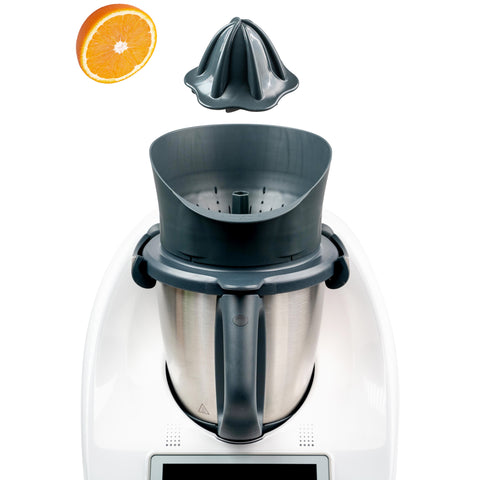 Saftpresse, Orangenpresse, Zitruspresse kompatibel mit Vorwerk Thermomix TM6 und TM5, einfach entsaften, Entsafter