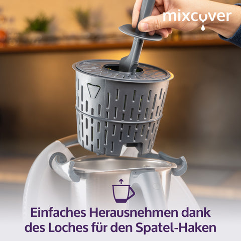 verbesserte Version Salatschleuder kompatibel mit Thermomix TM6 TM5 – waschen und trocknen von Salat – Salattrockner - auch zum Kochen geeignet