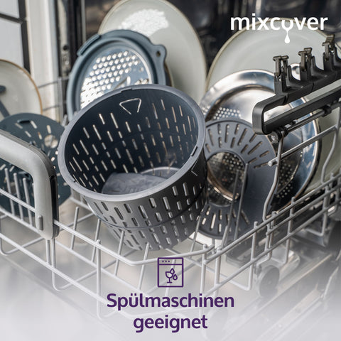 verbesserte Version Salatschleuder kompatibel mit Thermomix TM6 TM5 – waschen und trocknen von Salat – Salattrockner - auch zum Kochen geeignet