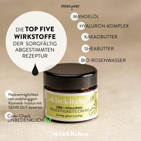Naturkosmetik Hyaluron Gesichtscreme für Küchenmaschinen wie Thermomix oder Monsieur Cuisine Connect, Monsieur Cuisine Smart