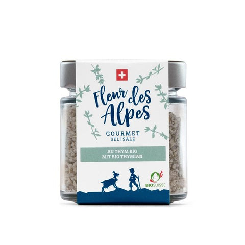 Fleur des Alpes Gourmet Salz mit Schweizer Biothymian, 130g
