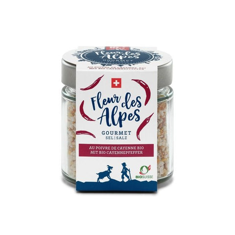 Fleur des Alpes Gourmet Salz mit Schweizer Bio-Cayennepfeffer, 130g