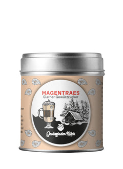 Magenträs (Magentraes), Glarner Gewürzzucker, 100g in der Dose