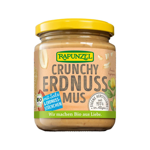 Rapunzel Erdnussmus Crunchy mit Salz, EU Bio, 250g