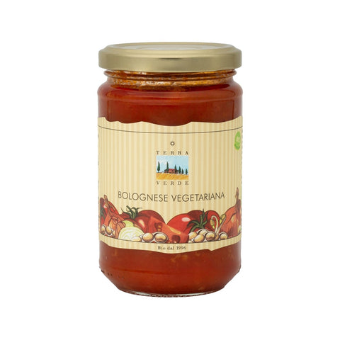 Terra Verde Bio Sugo Bolognese vegetariano 290 g – vegetarische Bio-Bolognese im Glas