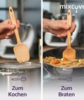 Nachhaltiger Holz-Spatel für Thermomix TM6,TM5,TM31 Drehkellenspatel Teigschaber