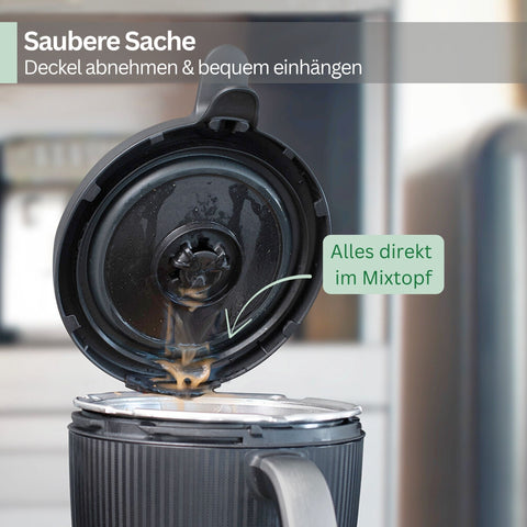 Nie wieder Tropfspuren – Deckelhalter für TM7 in Aktion