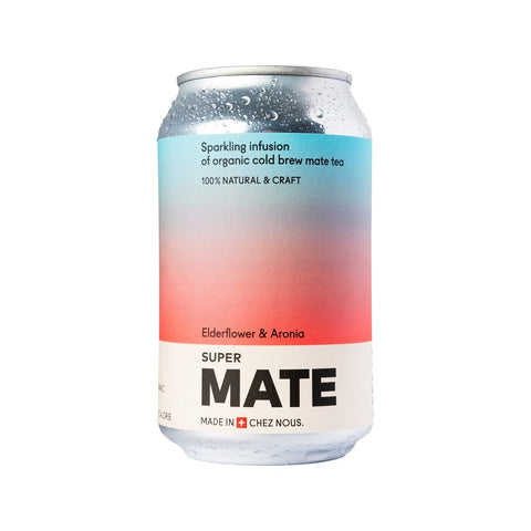 Super Maté Elderflower & Aronia, CH Bio, 330 ml Dose