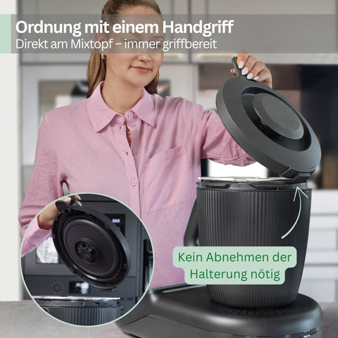 Sauber kochen mit Deckelhalter TM7 – Tropfen direkt in den Mixtopf