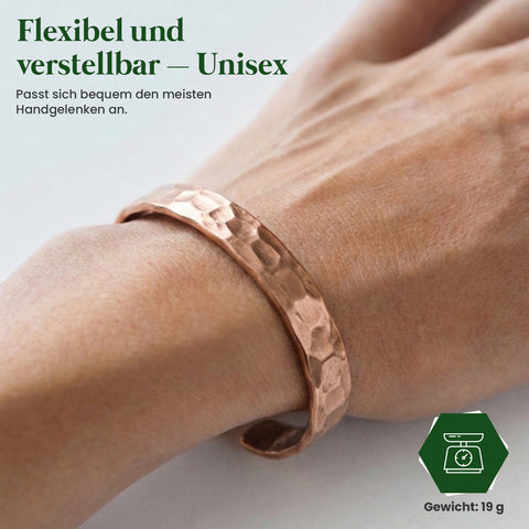 Kupfer-Armreif gehämmert