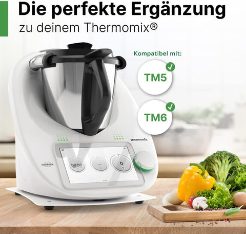 Gleitbrett kompatibel mit dem Thermomix TM6 / TM5 in weiss