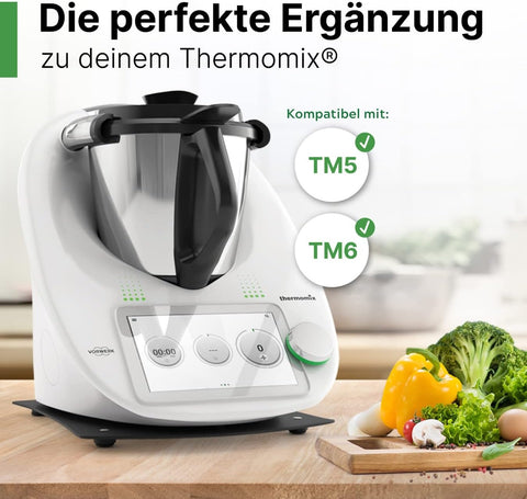 Gleitbrett kompatibel mit dem Thermomix TM6 / TM5 in schwarz