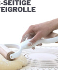 2 Seitiger Teigroller, Teig-Rolle, Nudelholz ideal für Kuchen, Pizza, Nudeln