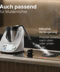 DampfPRO - Dampfumleiter mit integriertem Filter für Dunstabzugshauben / Inselhauben und Muldenlüfter passend für den Thermomix TM5 & TM6