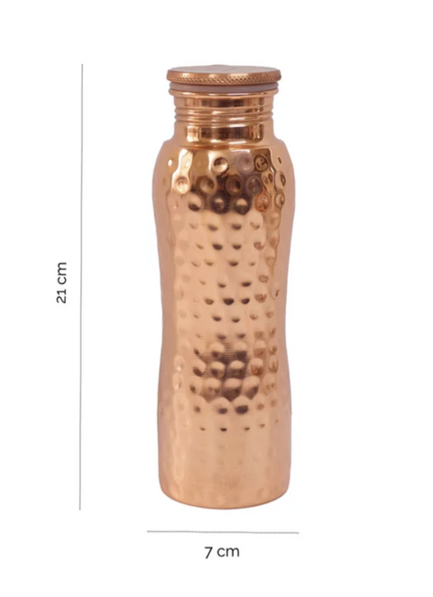 Kupferflasche gehämmert CURVE, 600 ml