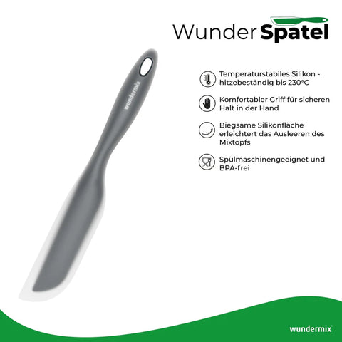 WunderSpatel® | Biegsamer Spatel ideal für deine Küchenmaschine grau