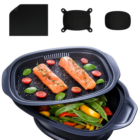 mixcover Dauerbackfolie – Backpapier für Varoma Einlegeboden passend für Thermomix TM7 (3er-Set)