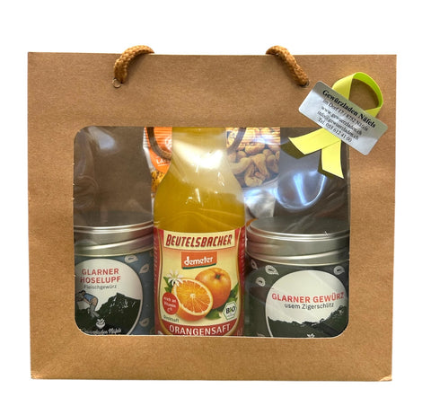 Geschenk Gewürzsäckli mit Orangensaft