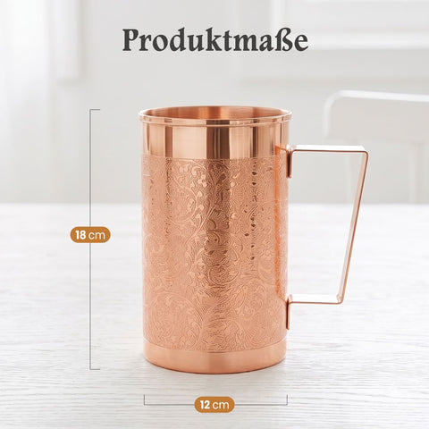 Kupferkrug Flower, 1.5 Liter