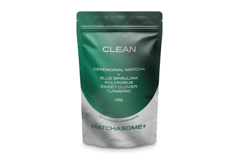 Matchasome+ CLEAN, Bio, 150g – Matcha Detox mit Kurkuma & Spirulina