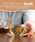 Teeei aus Glas mit Korkverschluss – Nachhaltiges Teesieb für losen Tee