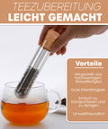 Teeei aus Glas mit Korkverschluss – Nachhaltiges Teesieb für losen Tee