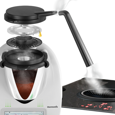 DampfPRO - Dampfumleiter mit integriertem Filter für Dunstabzugshauben / Inselhauben und Muldenlüfter passend für den Thermomix TM5 & TM6