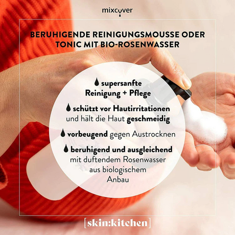 Naturkosmetik Reinigungsmousse  Rosenhydrolat Tonic selber herstellen skin:kitchen DIY Set  Rosenhydrolat Tonic für Küchenmaschinen wie Thermomix oder Monsieur Cuisine Connect / Monsieur Cuisine Smart