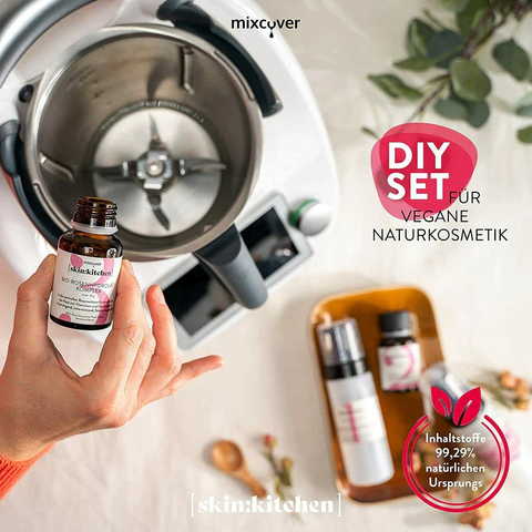 Naturkosmetik Reinigungsmousse  Rosenhydrolat Tonic selber herstellen skin:kitchen DIY Set  Rosenhydrolat Tonic für Küchenmaschinen wie Thermomix oder Monsieur Cuisine Connect / Monsieur Cuisine Smart