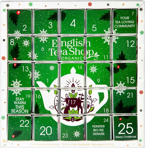 Puzzle Tee Adventskalender "Happy Holiday", BIO , 25 einzelne Boxen, 25 Teebeutel (50 g)