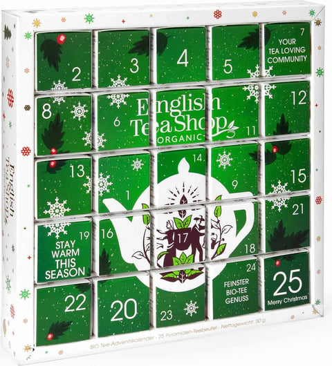 Puzzle Tee Adventskalender "Happy Holiday", BIO , 25 einzelne Boxen, 25 Teebeutel (50 g)
