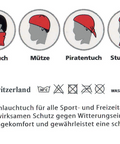 Glarner Tüechli Tube Multifunktionstuch dünnes Fleece