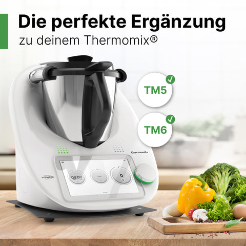 Gleitbrett kompatibel mit dem Thermomix TM6/TM5 in anthrazit-grau