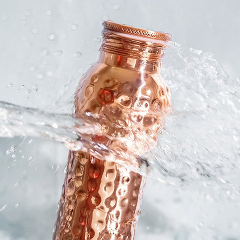 Kupferflasche gehämmert CURVE, 900 ml 
