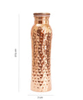 Kupferflasche gehämmert CURVE, 900 ml 