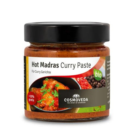 Hot Madras Curry Paste Bio, 175 g