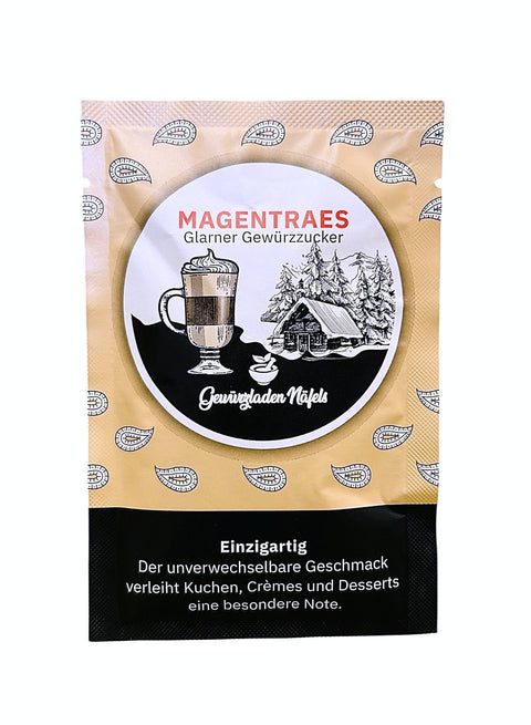 Magenträs (Magentraes) Glarner Gewürzzucker Briefli